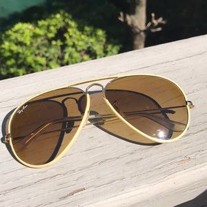Ray Ban yellow aviator sunglasses